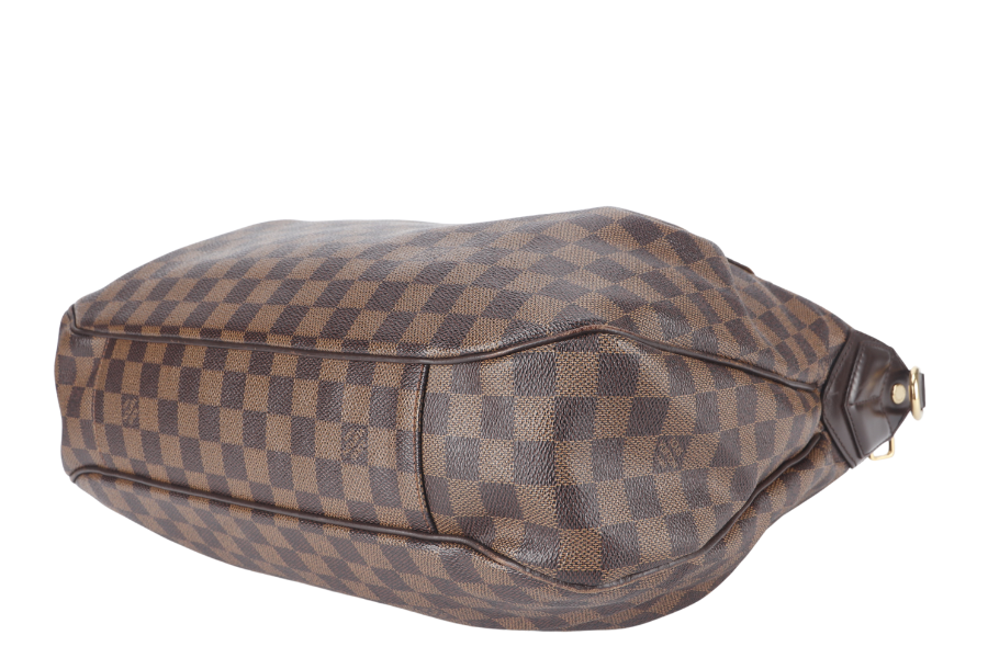 LOUIS VUITTON EVORA DAMIER EBENE CANVAS GOLD HARDWARE WITH STRAPS AND DUST COVER Handbag