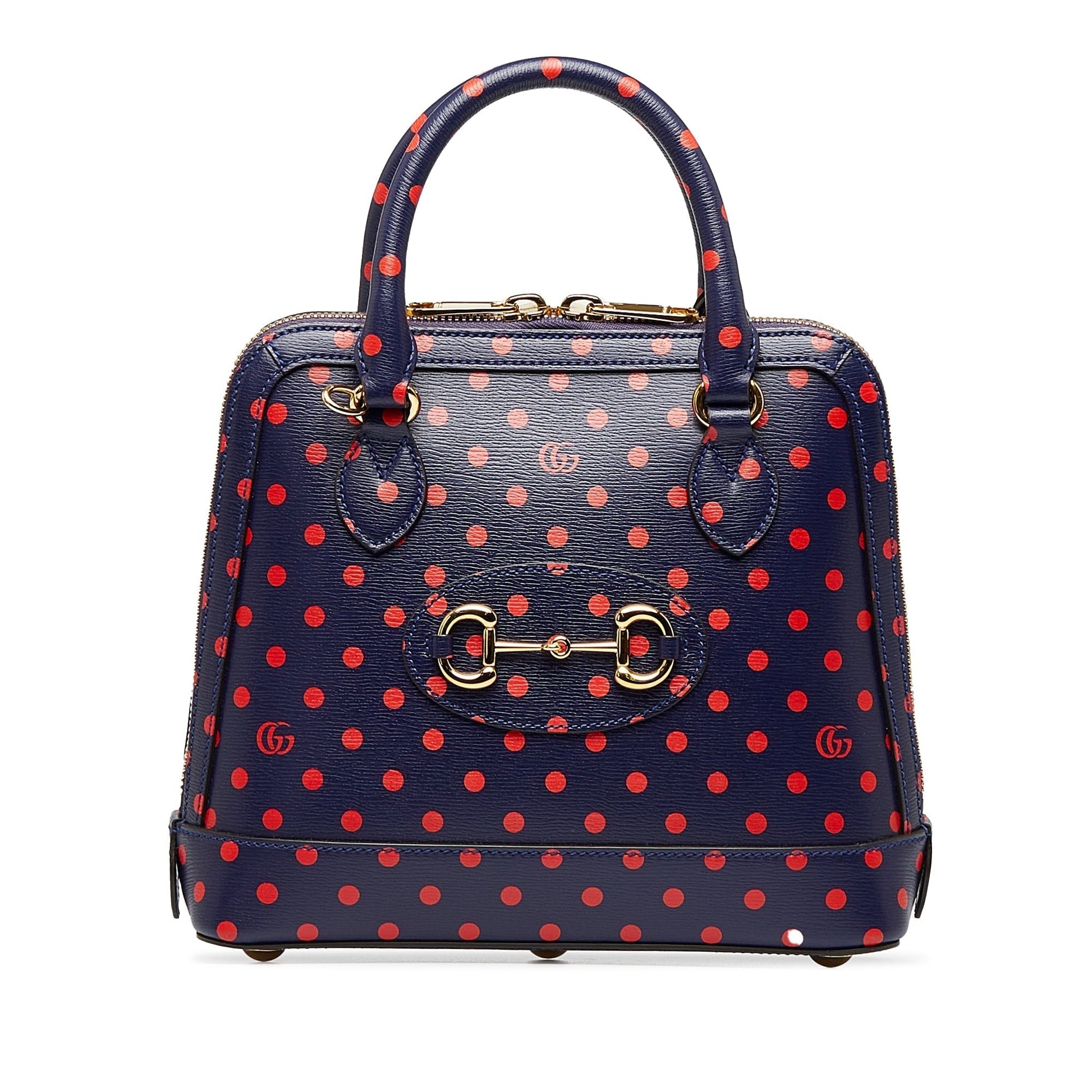 Gucci Horsebit Blue Leather Shoulder Bag
