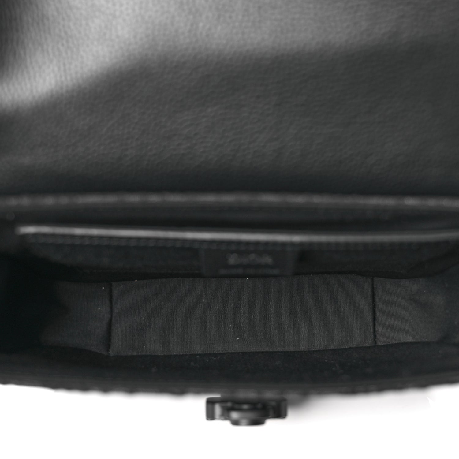 Christian Dior Oblique Jacquard Grained Calfskin Small Saddle Messenger Bag Black Oblique Monogram
