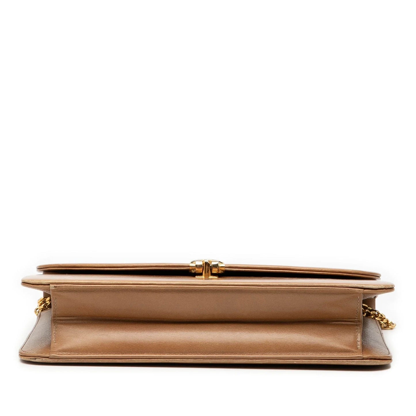 Brown Dior Leather Chain Shoulder Bag