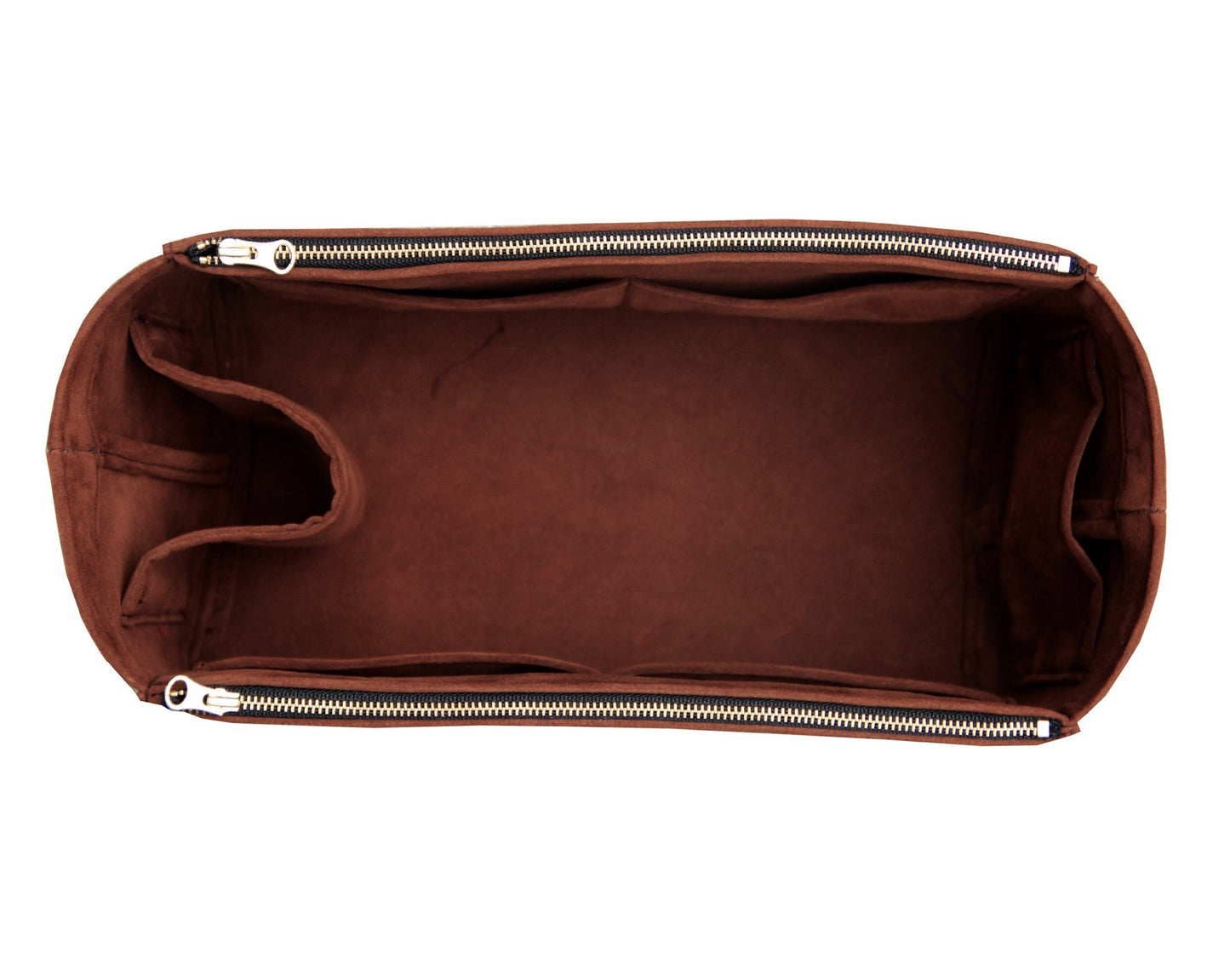 [Fendi Peekaboo X-Lite Medium] Velvet Bag Organizer - Customized Purse Insert, Tote Liner Protector, Handbag Organizer (Type D, Double Zip)