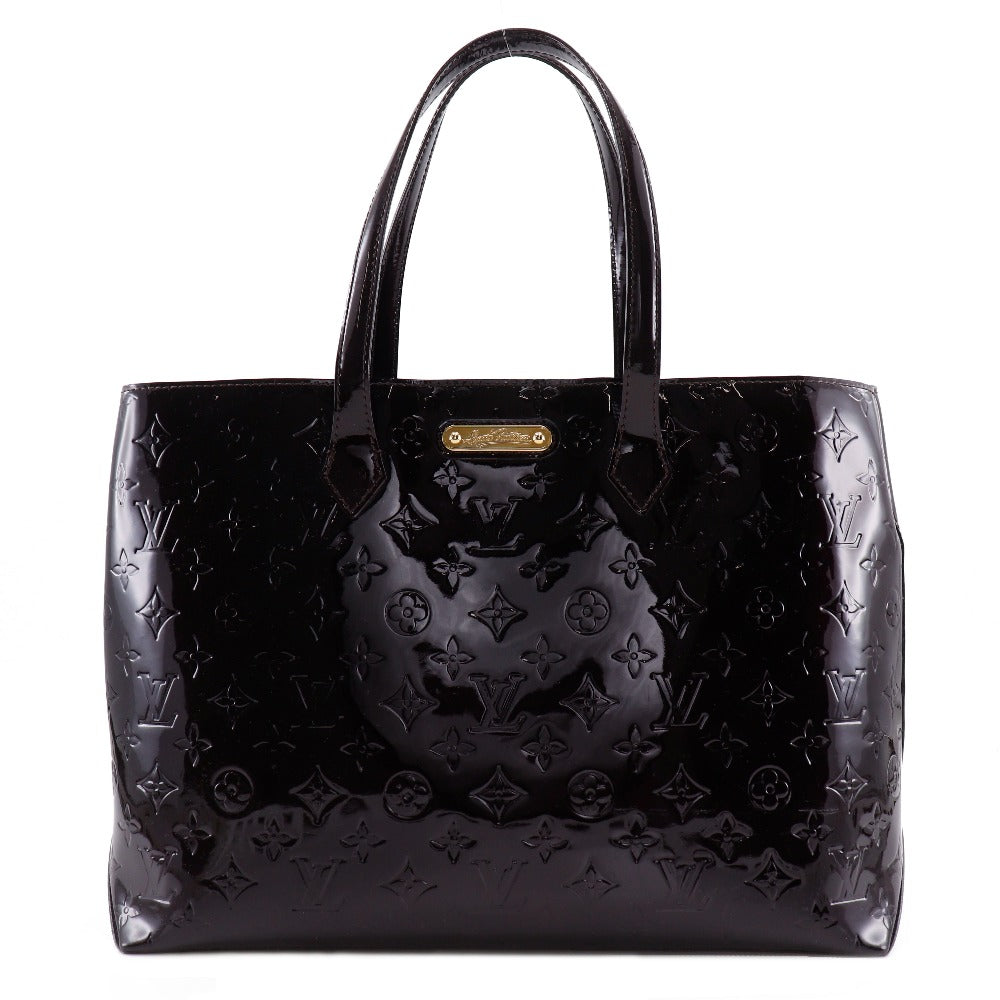LOUIS VUITTON Tote Bag Monogram Vernis Red-purple Wilscher MM Women
