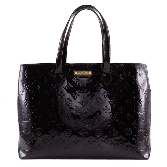 LOUIS VUITTON Tote Bag Monogram Vernis Red-purple Wilscher MM Women