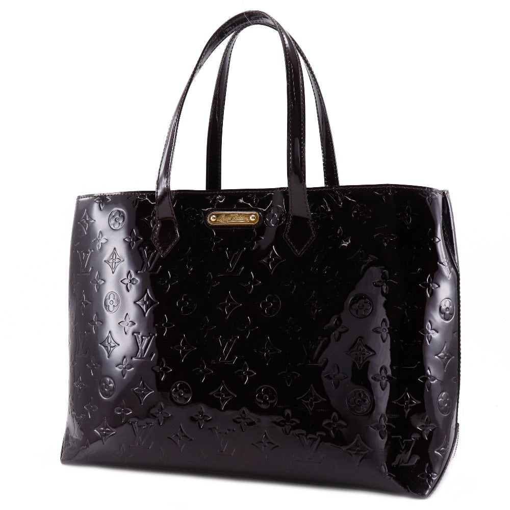 LOUIS VUITTON Tote Bag Monogram Vernis Red-purple Wilscher MM Women
