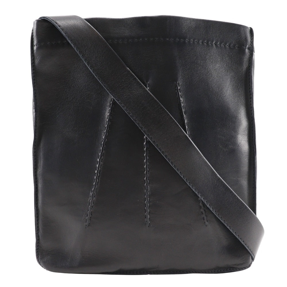 HERMES Shoulder Bag Calfskin black Toudu