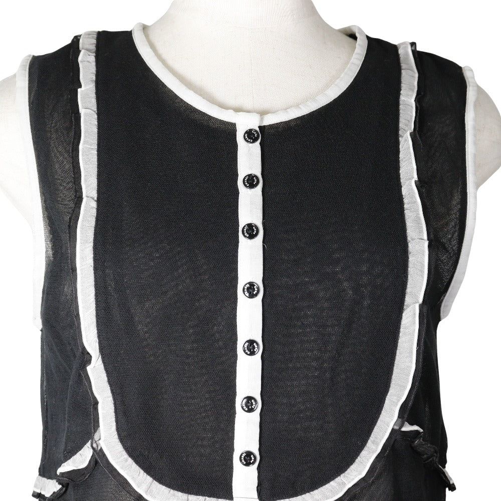 Chanel Sleeveless Tank Top Cotton Black Classic Flap Tote
