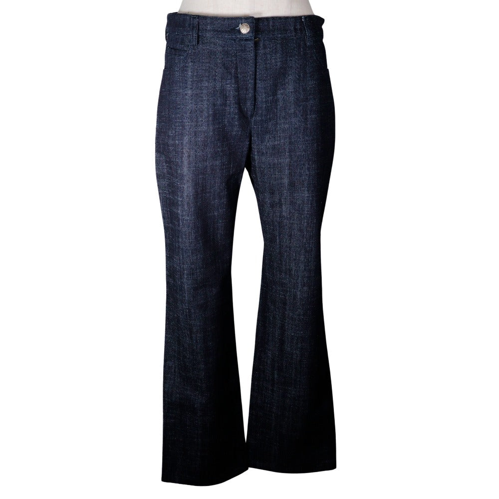 Chanel Pants Cotton Indigo Classic Flap Tote
