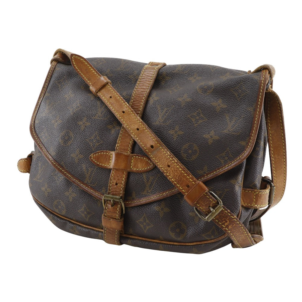   LOUIS VUITTON Shoulder Bag Monogram canvas Brown Saumur 30