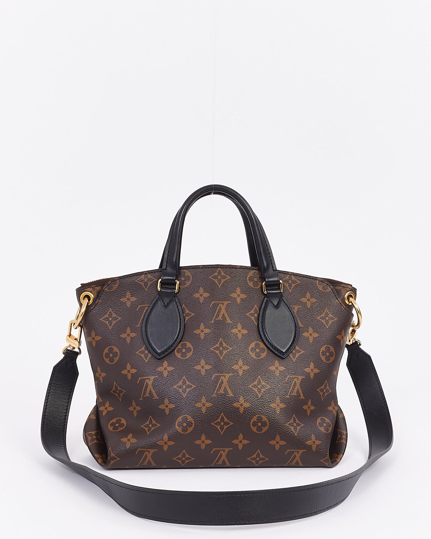 Louis Vuitton Black Monogram Canvas Flower Zip Tote PM Bag