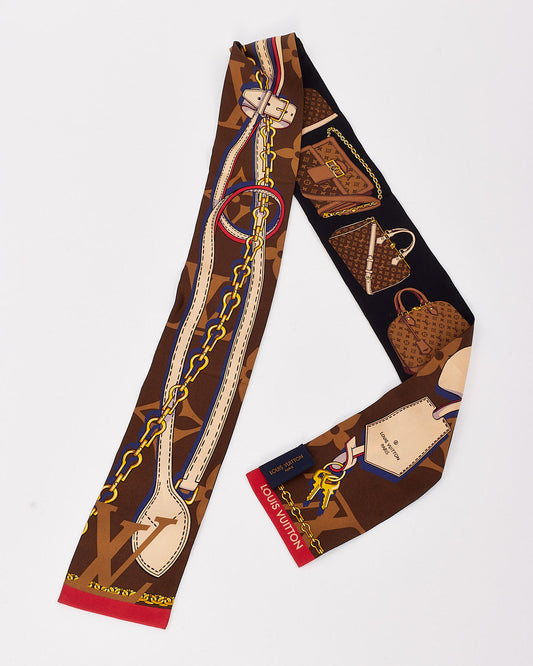 Louis Vuitton Black Multi Silk Tribute To Bandeau
