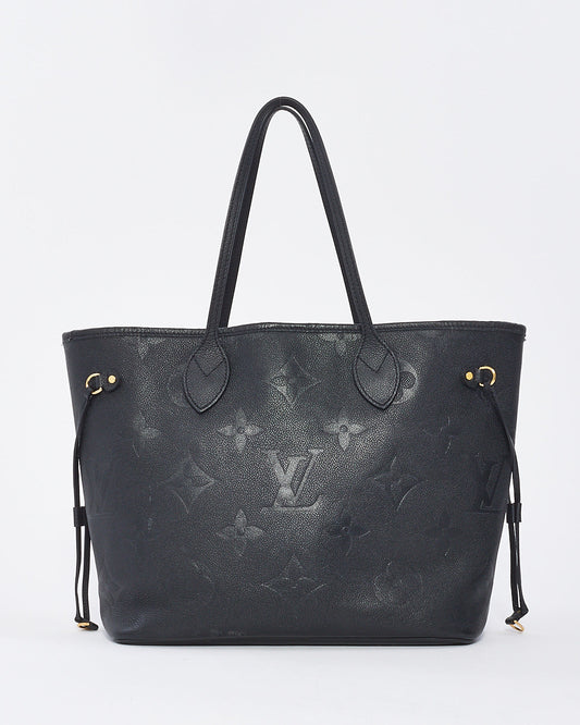 Louis Vuitton Black Monogram Empreinte Leather Giant Neverfull MM
