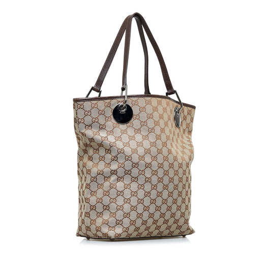 Gucci Leather Canvas Tote Style 30