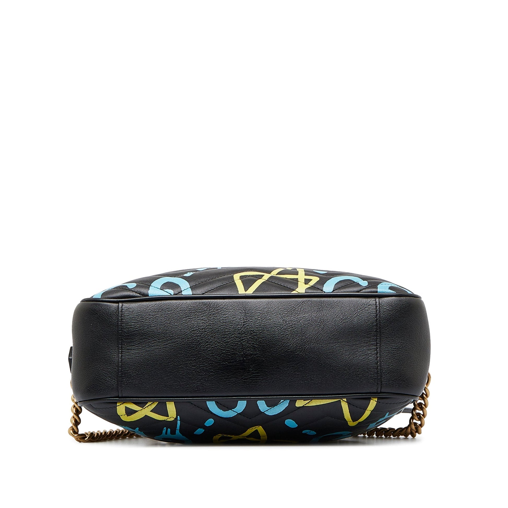 Gucci GG Marmont Black Leather Chain Crossbody