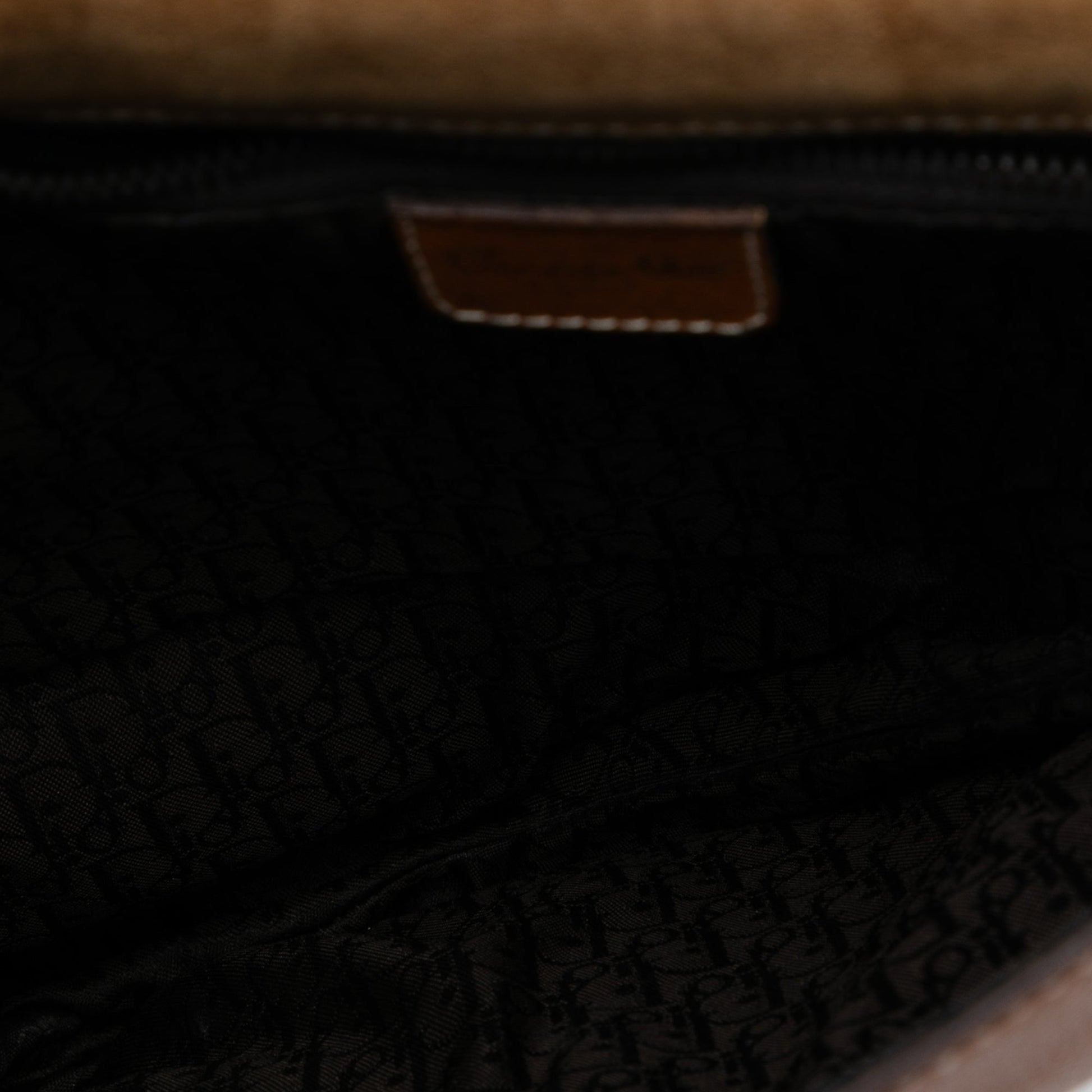 Brown Dior Leather Baudrier Saddle Bag