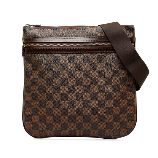 LOUIS VUITTON Damier Ebene Pochette Bosphore Crossbody Bag