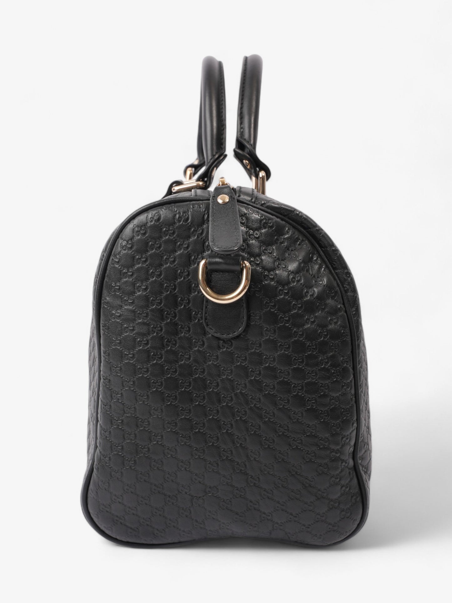 Gucci Boston Bag Black Guccissima Leather