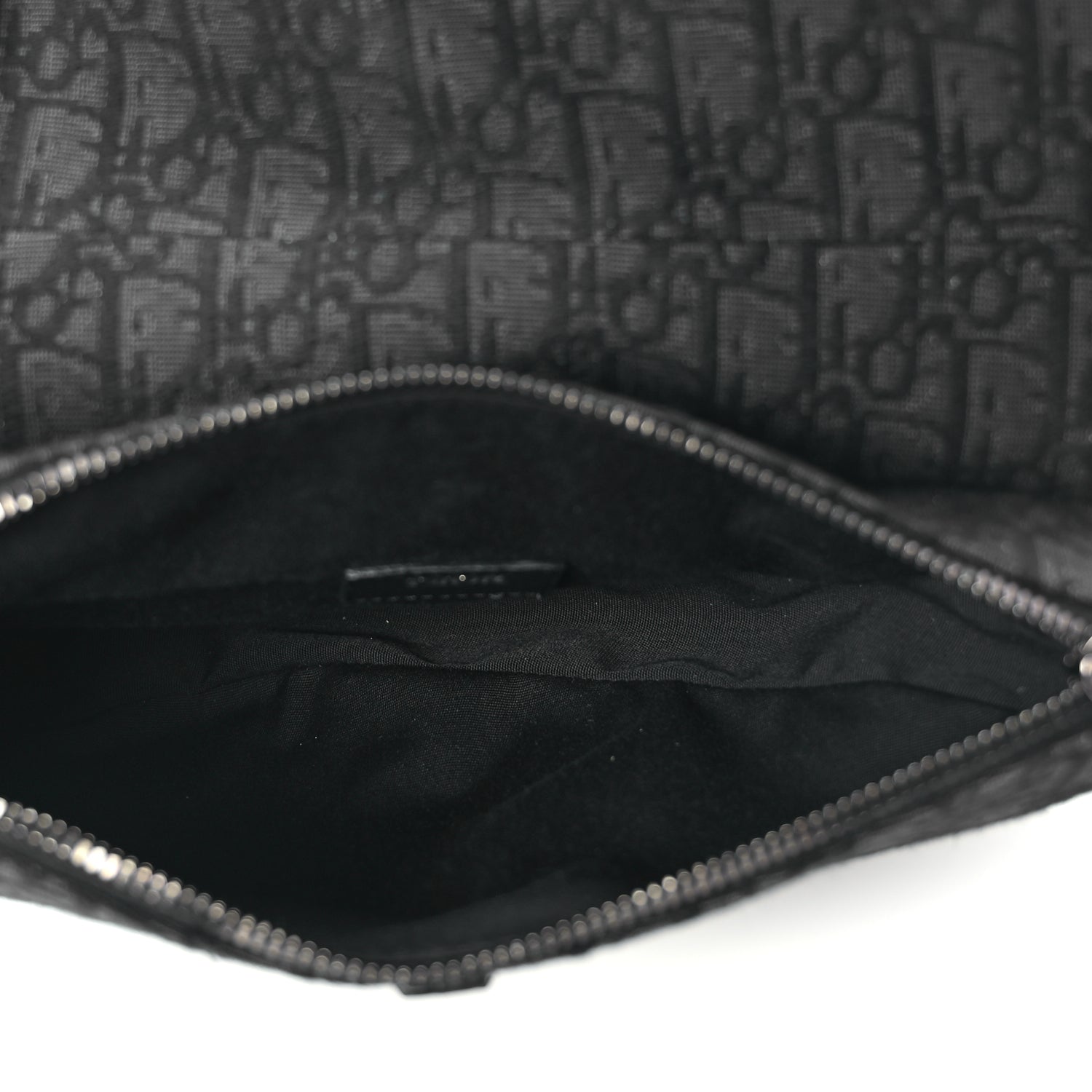 Christian Dior Oblique Mens Saddle Bag Black Blue