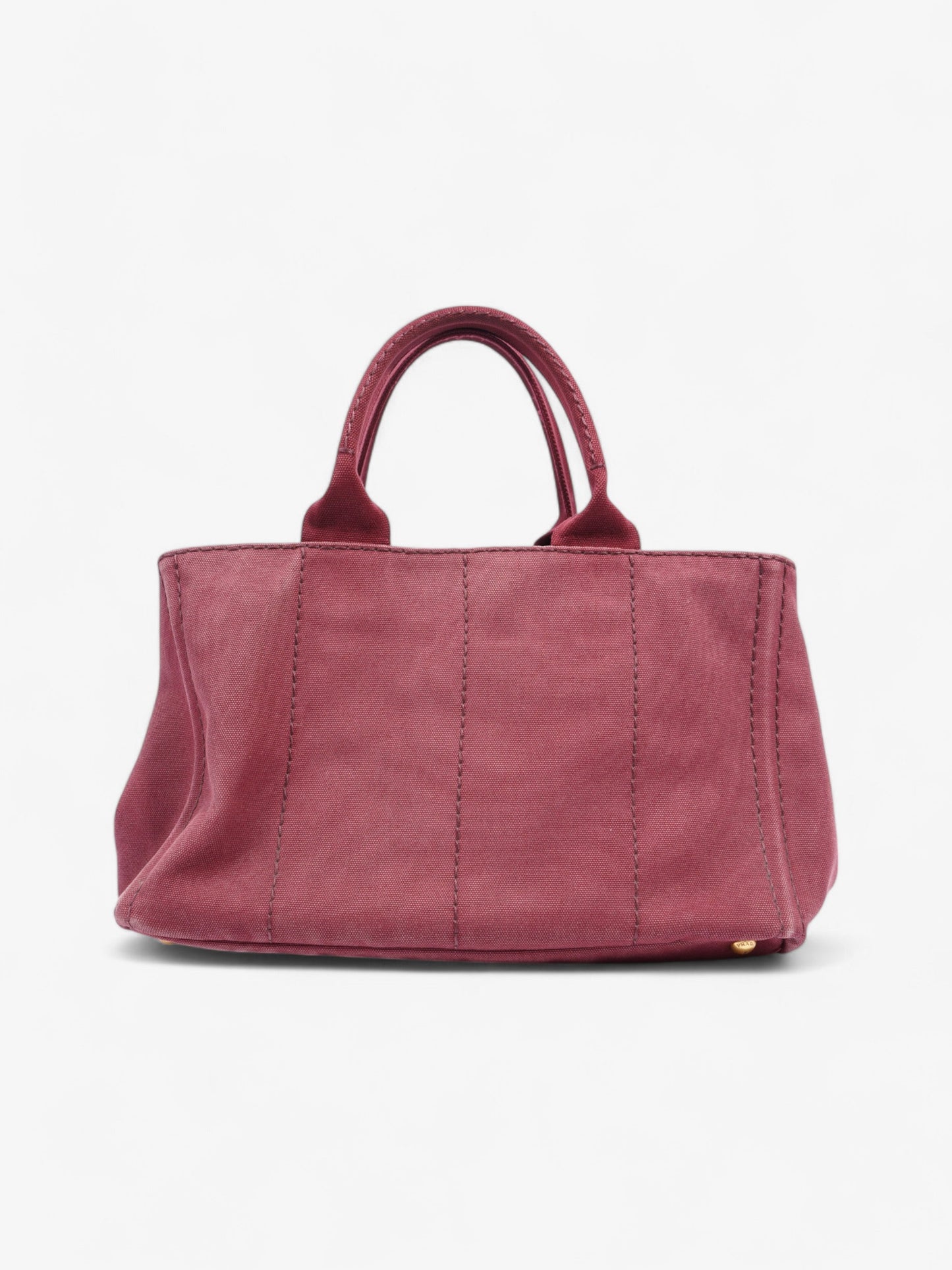 Prada Canapa 2 Way Handbag Bordeaux Cotton
