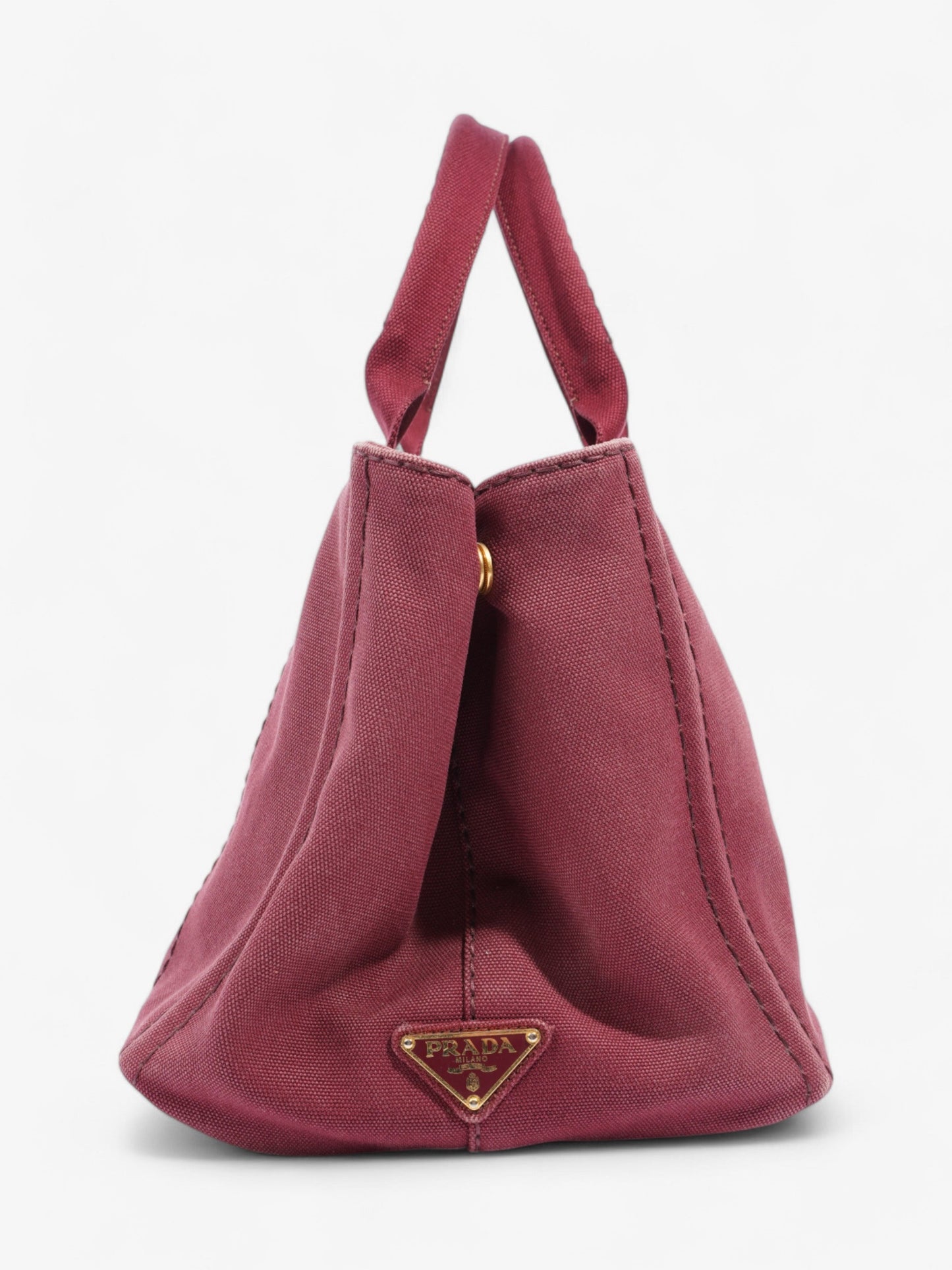 Prada Canapa 2 Way Handbag Bordeaux Cotton