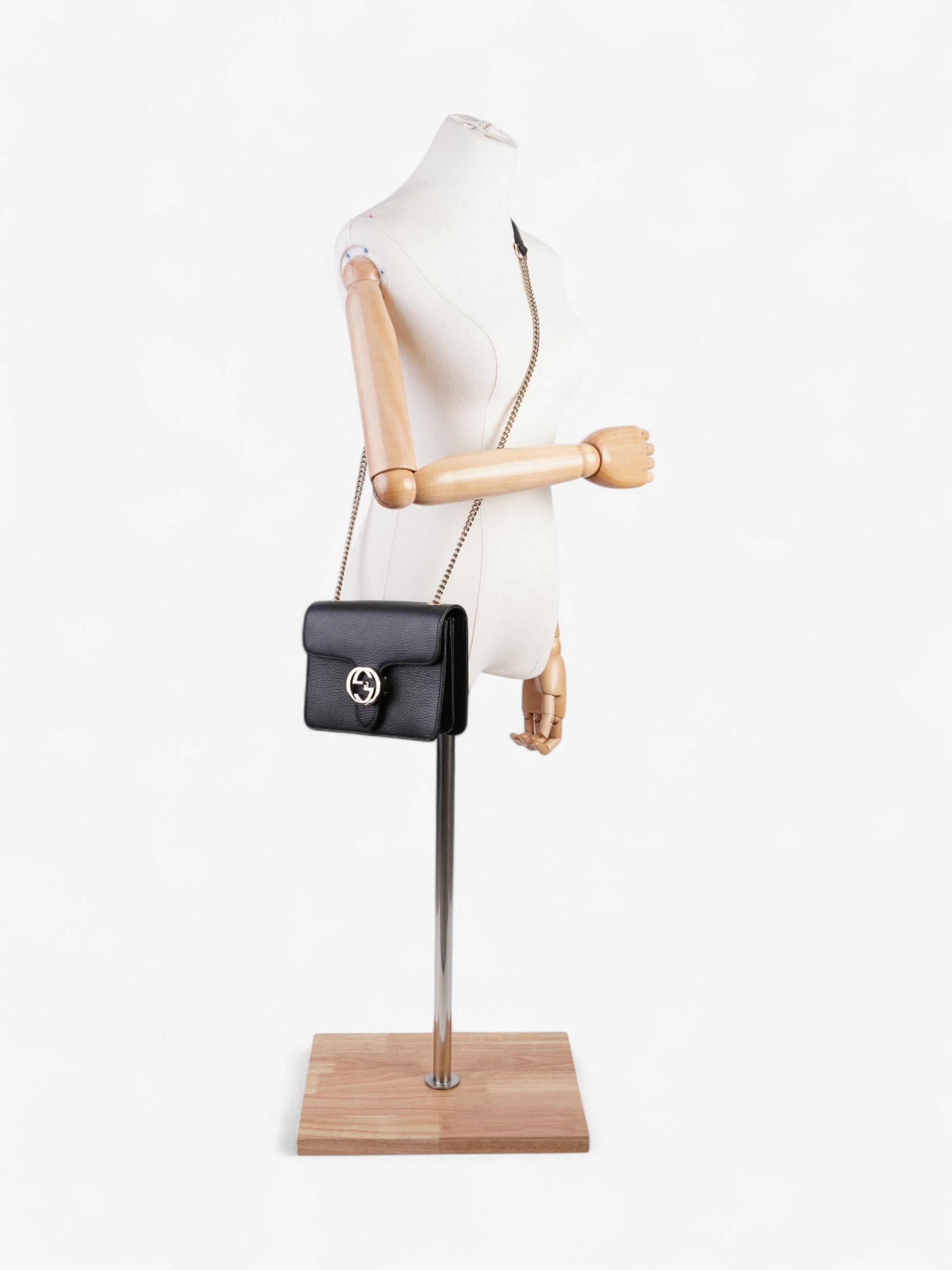 Gucci Interlocking G Bag Black Leather Small