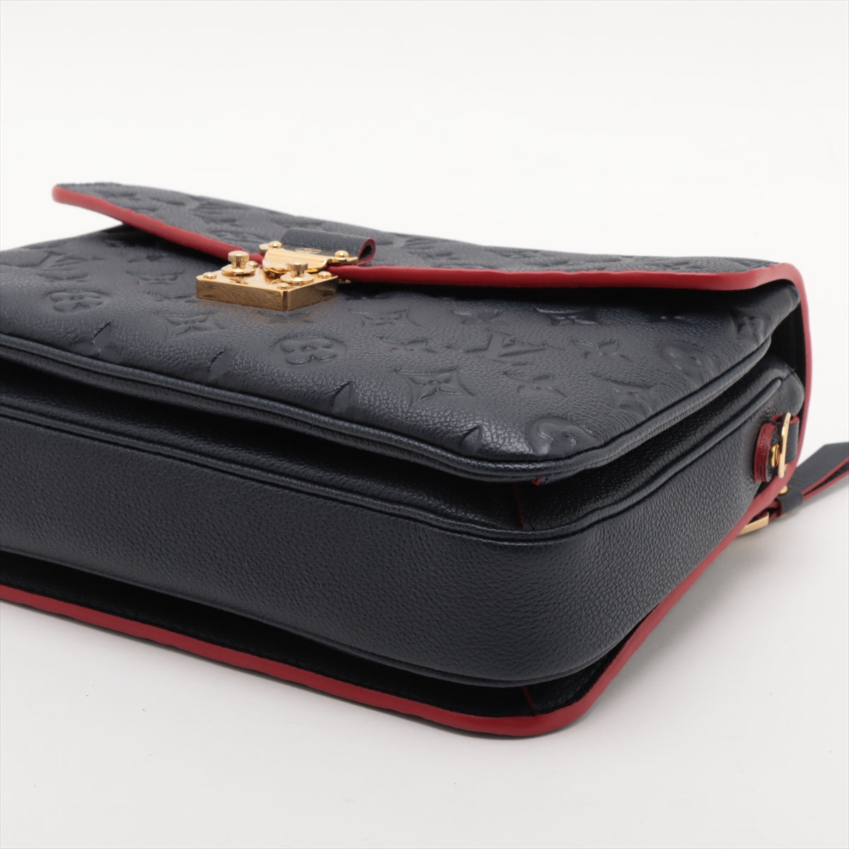 Louis Vuitton Marine Rouge Monogram Empreinte Leather Pochette Metis Clearance Sale