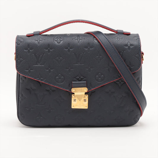 Louis Vuitton Marine Rouge Monogram Empreinte Leather Pochette Metis Clearance Sale