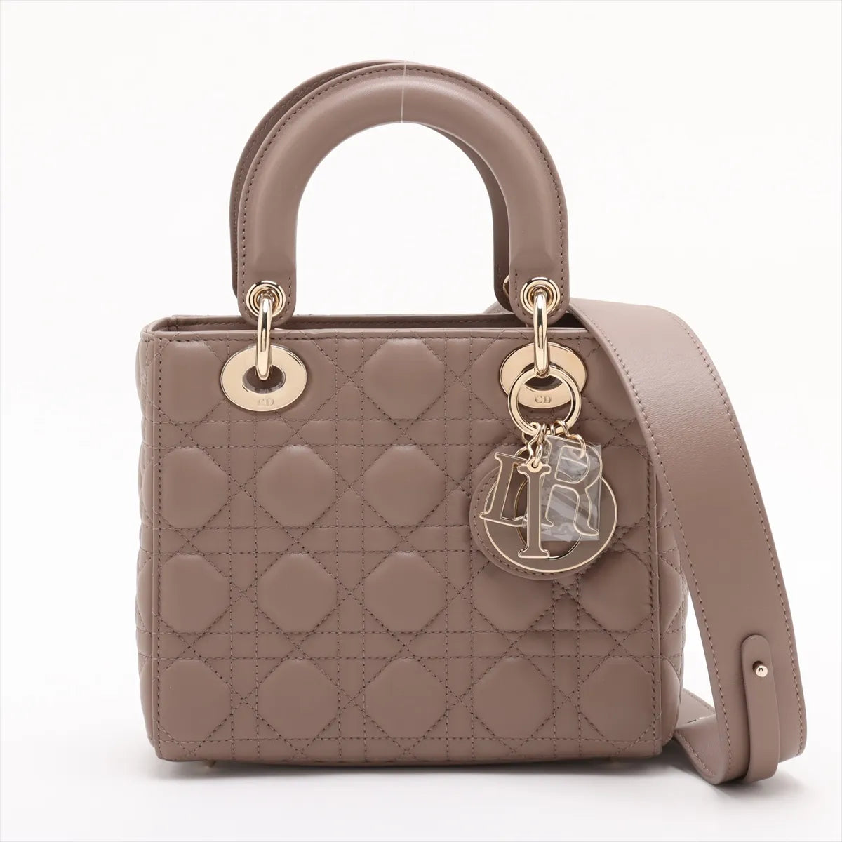 Christian Dior Beige Cannage Lambskin Lady Dior Bag [Clearance Sale]