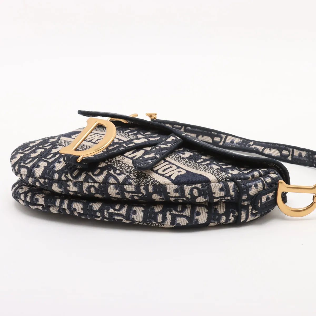 Christian Dior Blue Dior Oblique Jacquard Saddle Bag [Clearance Sale]