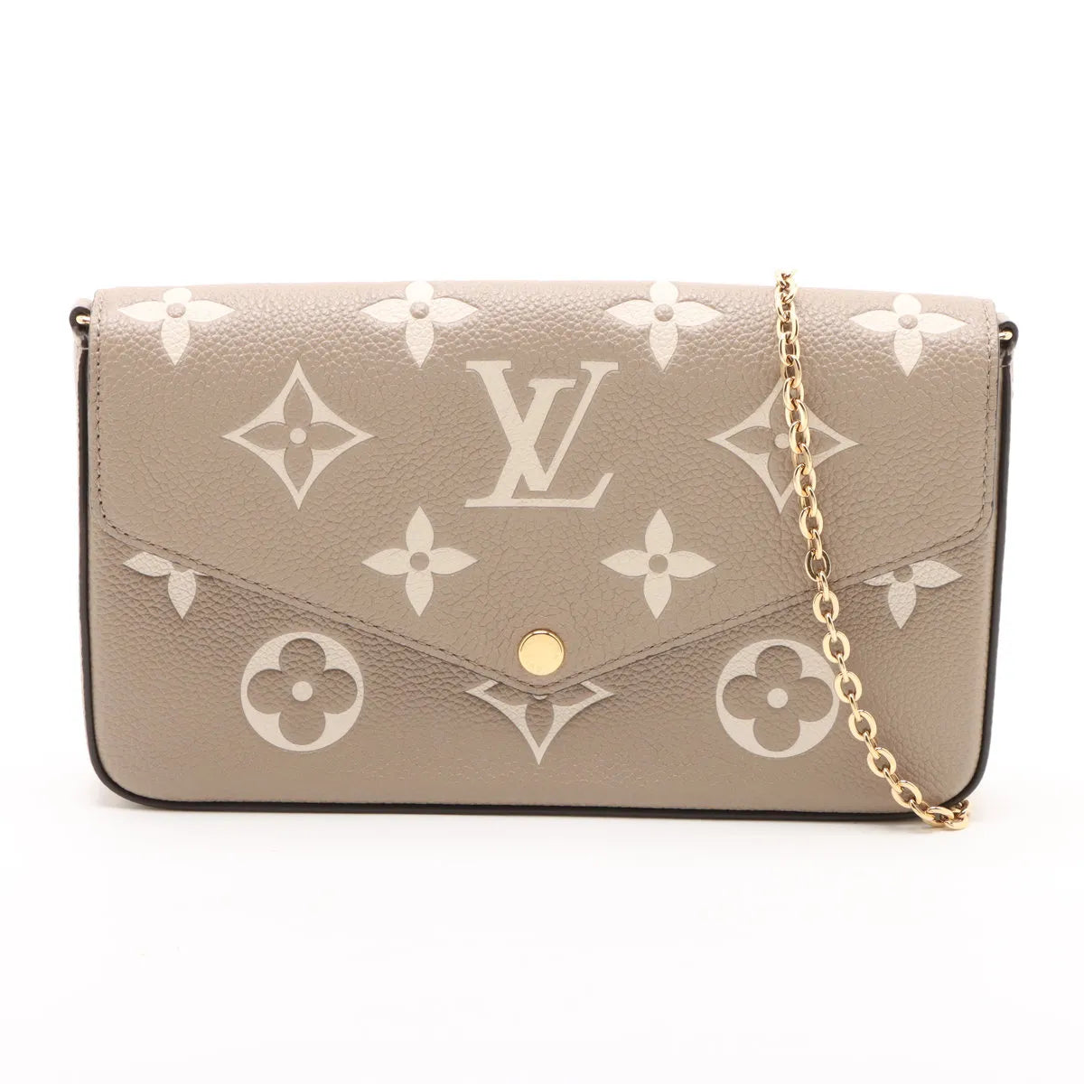 Louis Vuitton Beige Bicolor Monogram Empreinte Leather Pochette Felicie Clearance Sale