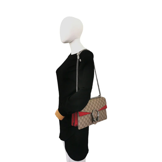 Gucci Dionysus Red Canvas Chain Shoulder Bag Style 1