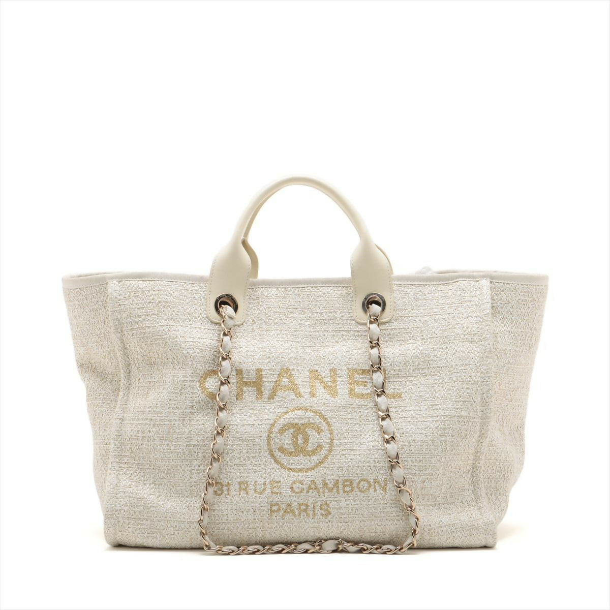 Chanel Canvas Large Deauville Tote Bag