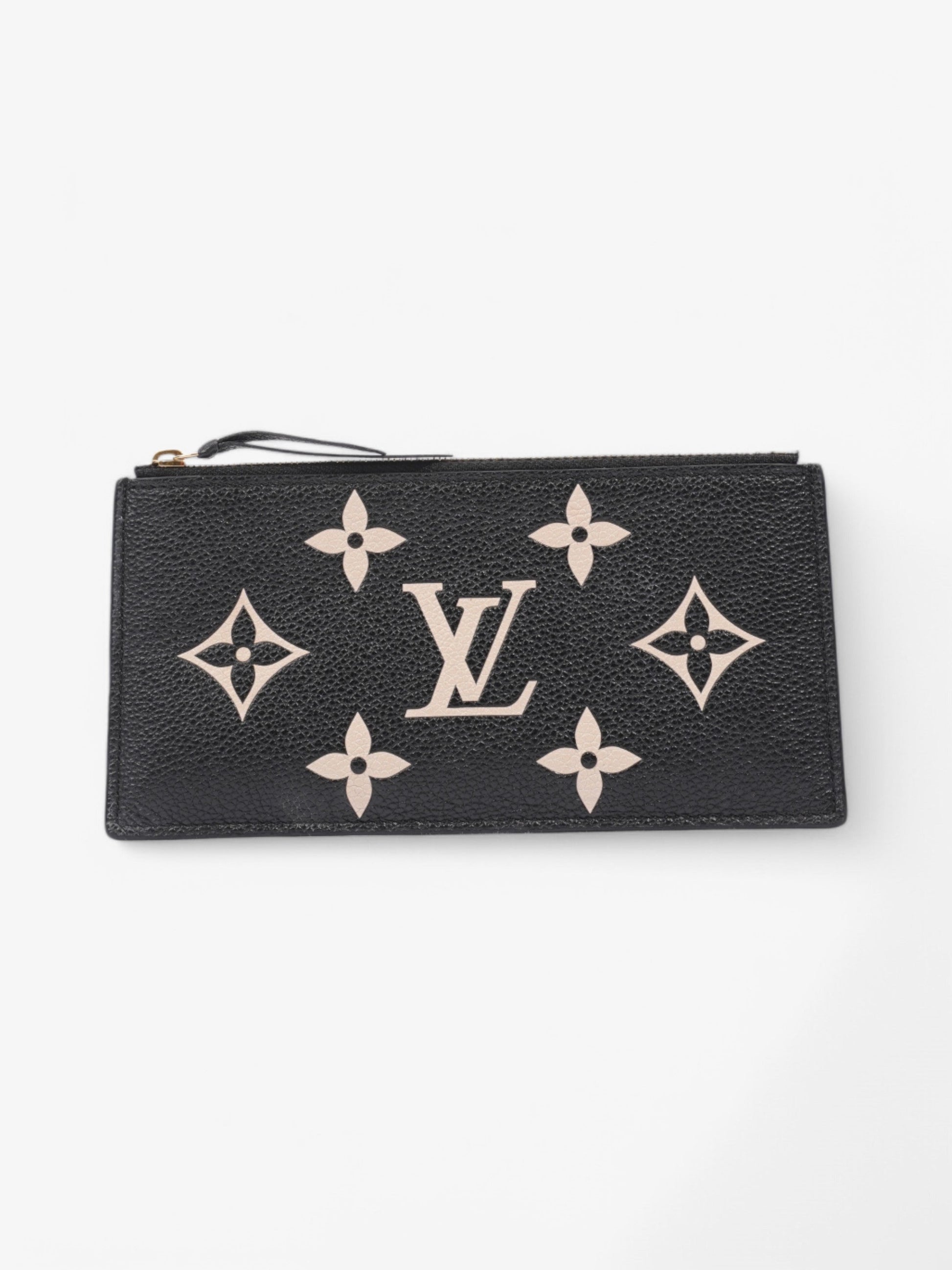 Louis Vuitton Pochette Fèlicie Pouch Black / Beige Leather