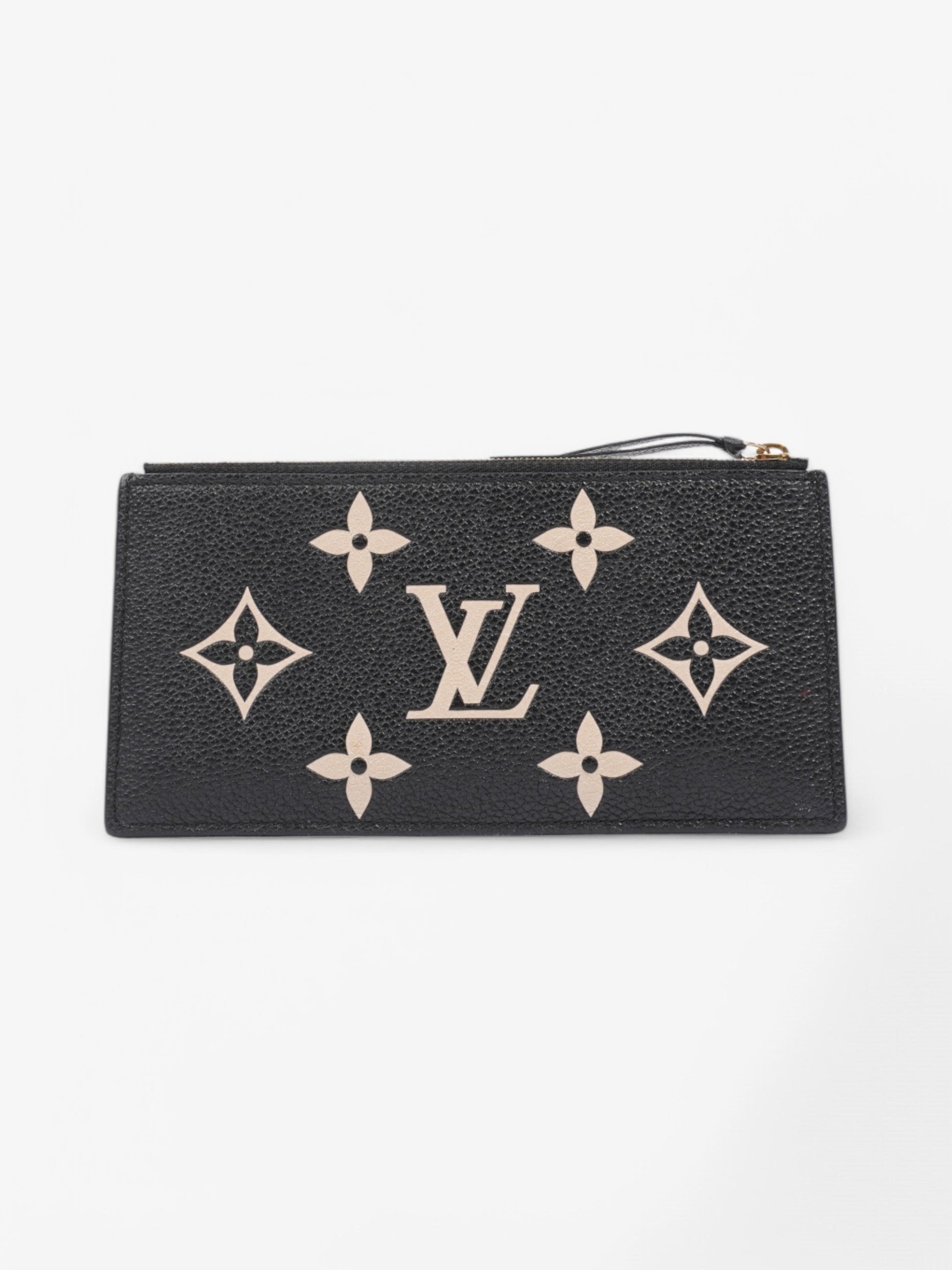 Louis Vuitton Pochette Fèlicie Pouch Black / Beige Leather
