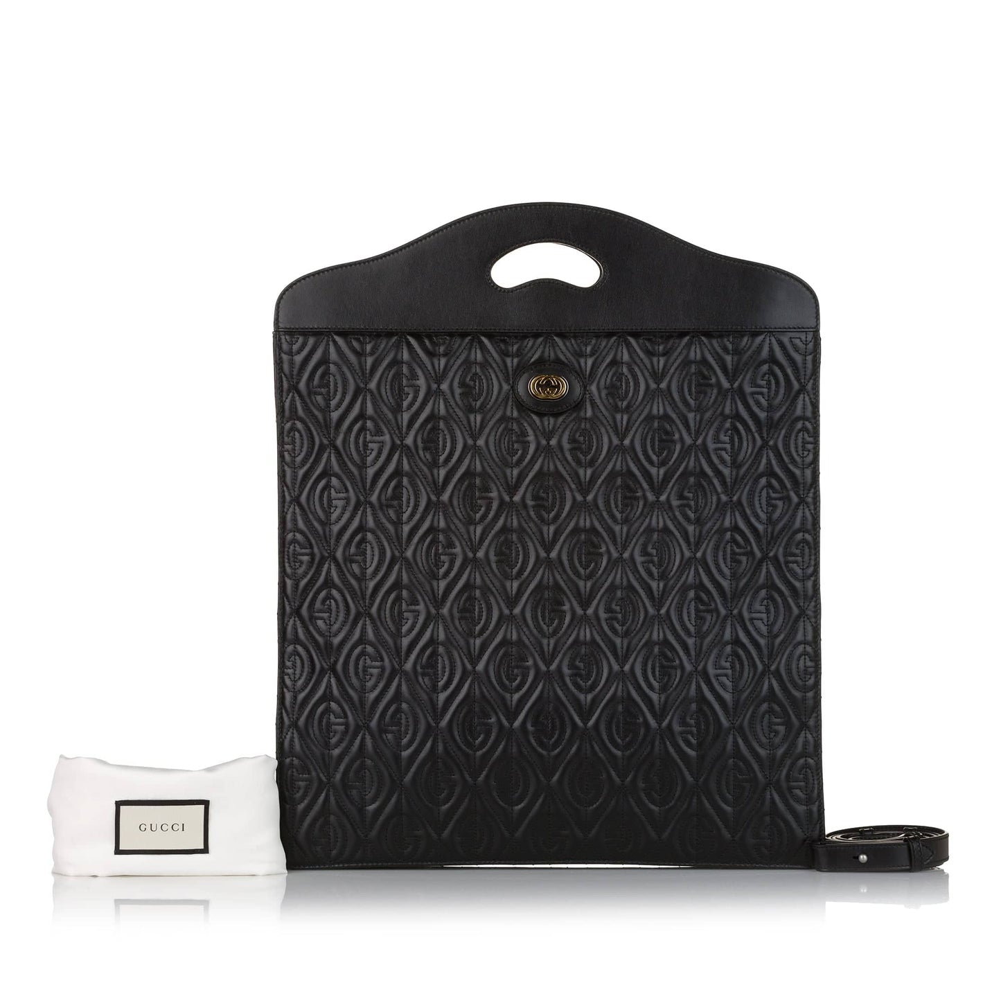 Gucci Black Leather Quilted Shoulder Bag