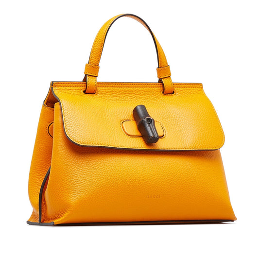 Gucci Twist Leather Top Handle Handbag