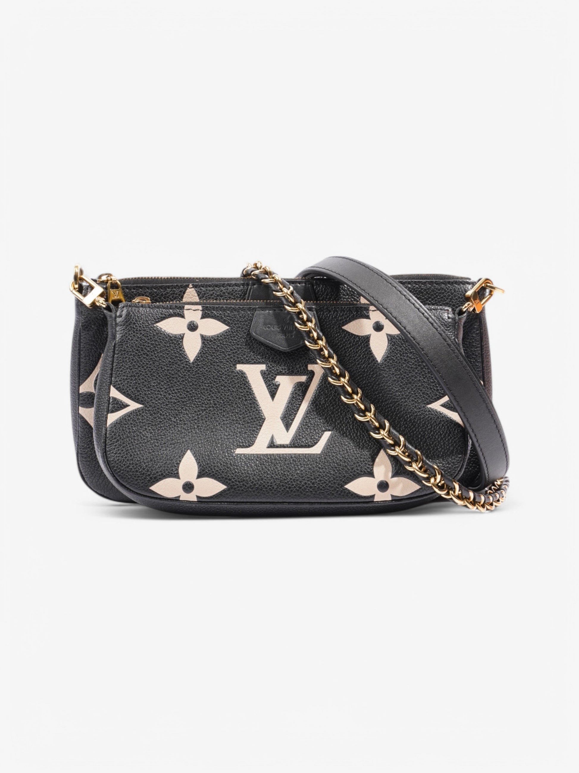Louis Vuitton Multi Pochette Accessories Black / Beige Empreinte Leather