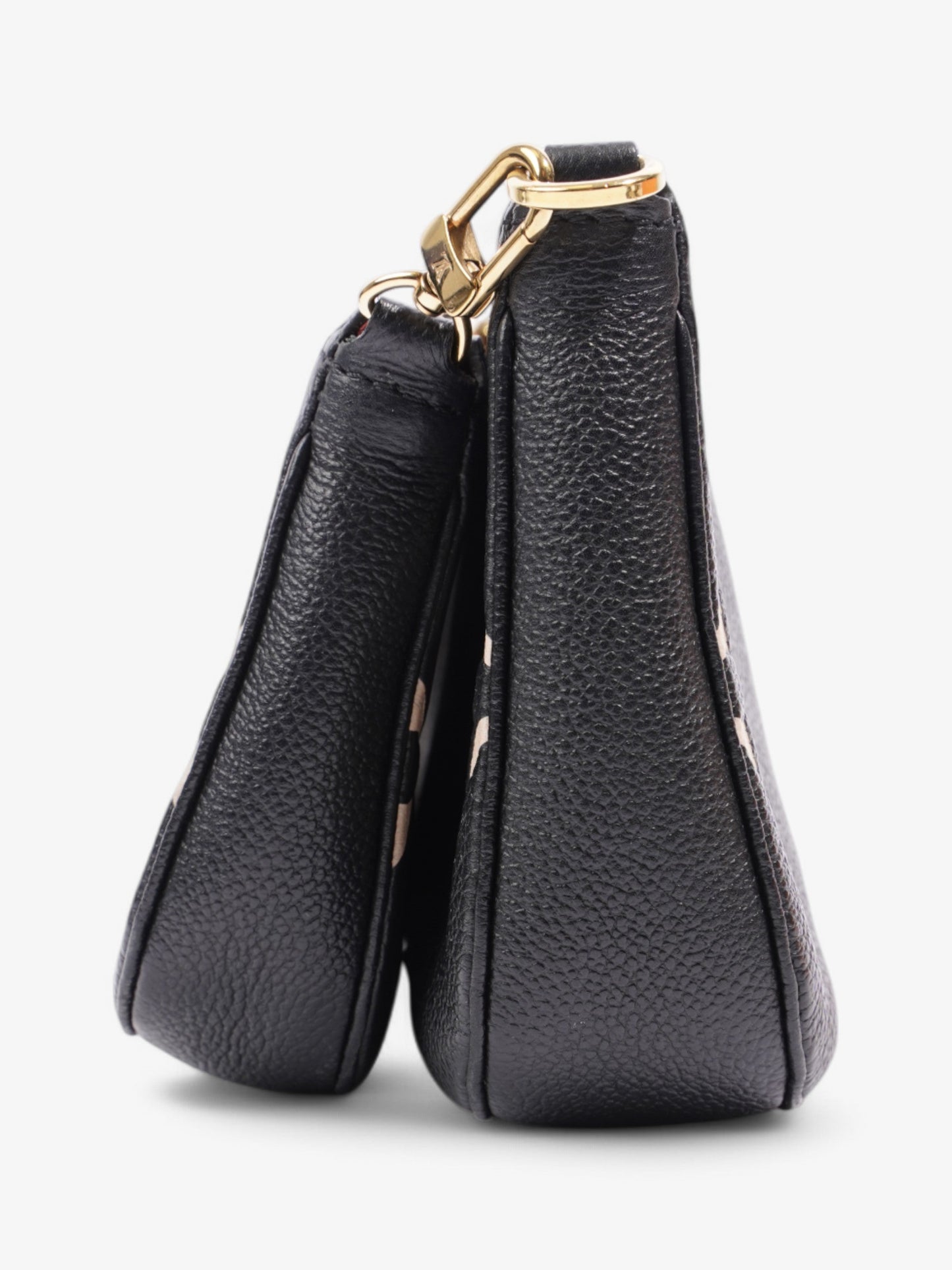  Louis Vuitton Multi Pochette Accessories Black / Beige Empreinte Leather