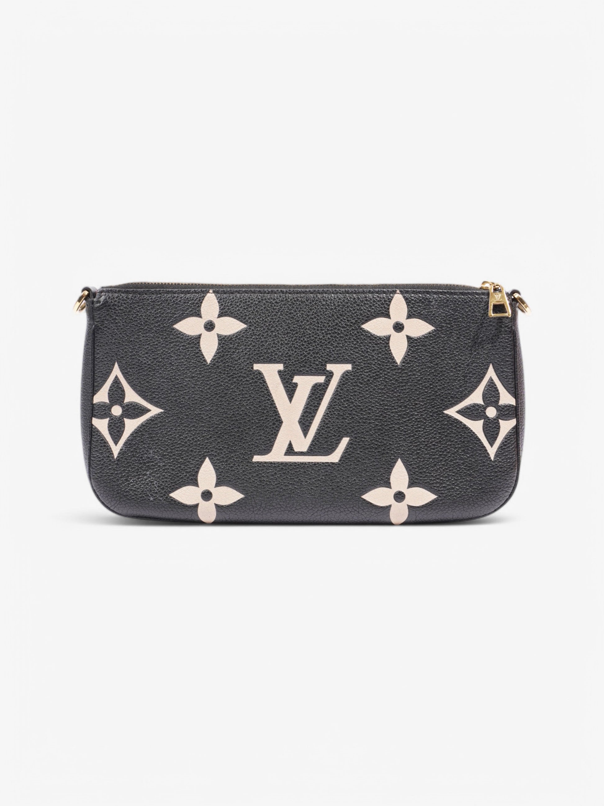  Louis Vuitton Multi Pochette Accessories Black / Beige Empreinte Leather