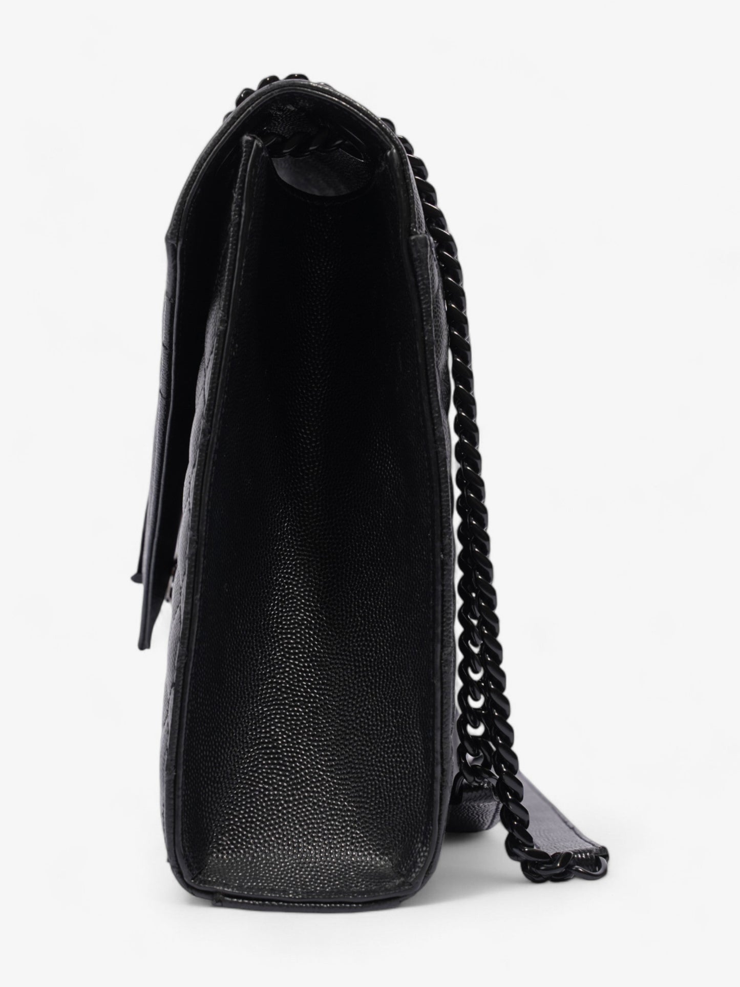 Saint Laurent Envelope Black Grained Leather Large