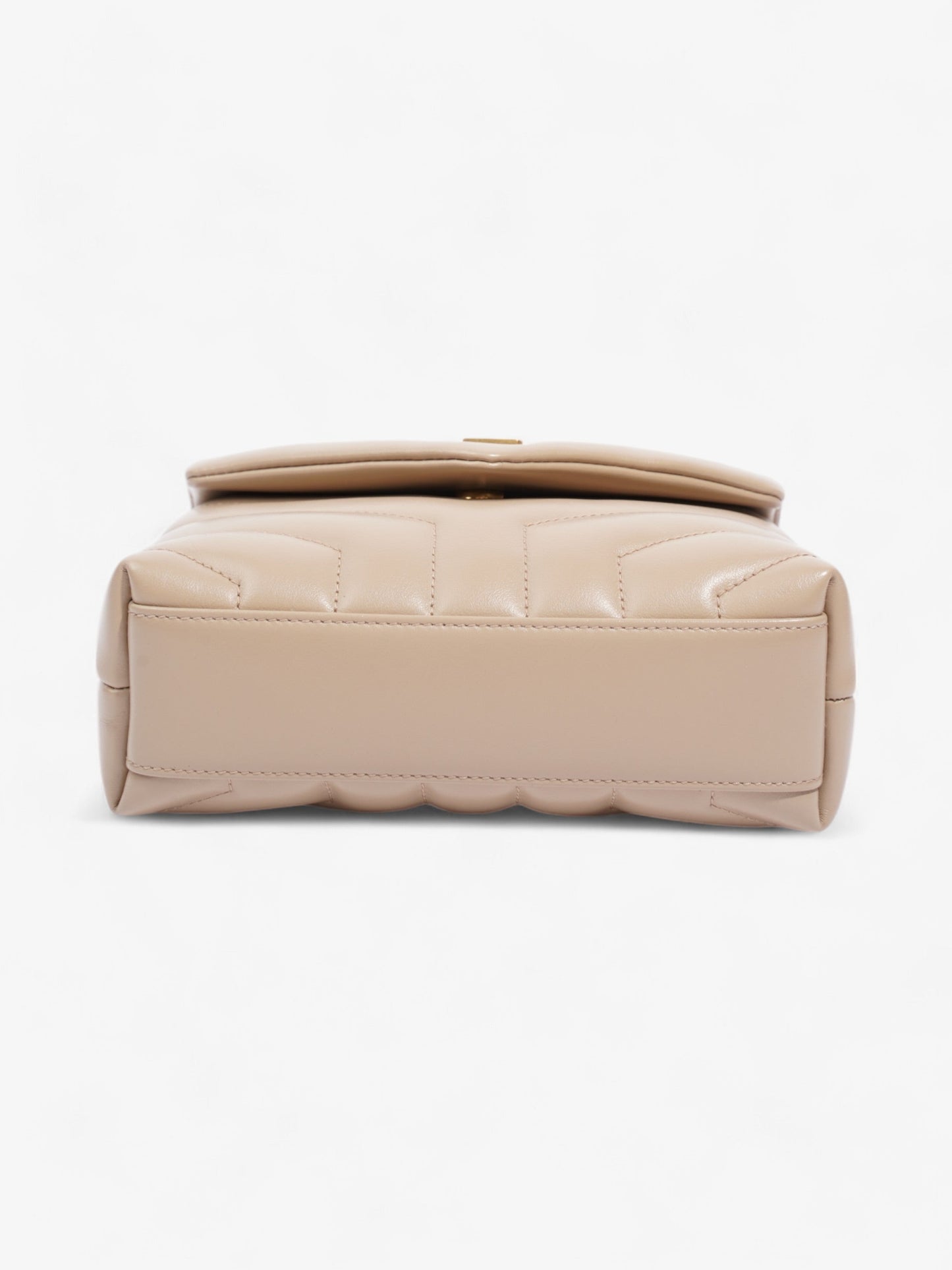 Saint Laurent Lou Lou Beige Matelasse Leather Toy