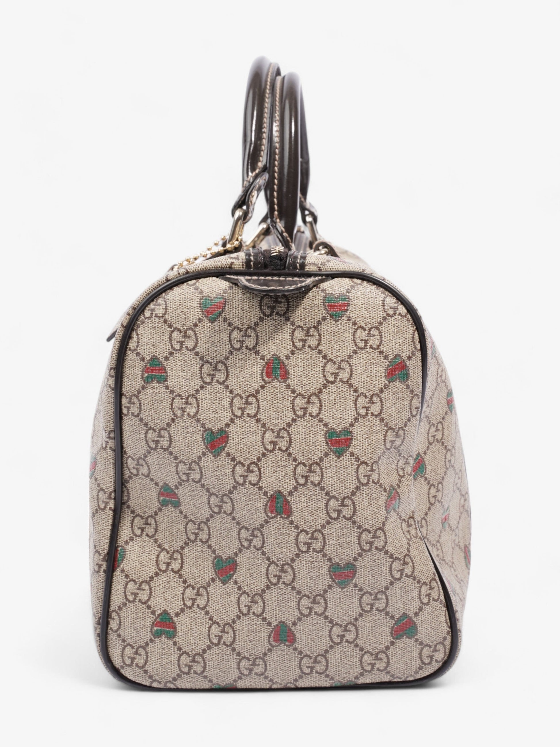 Gucci Boston Bag GG Supreme / Red / Green Coated Canvas