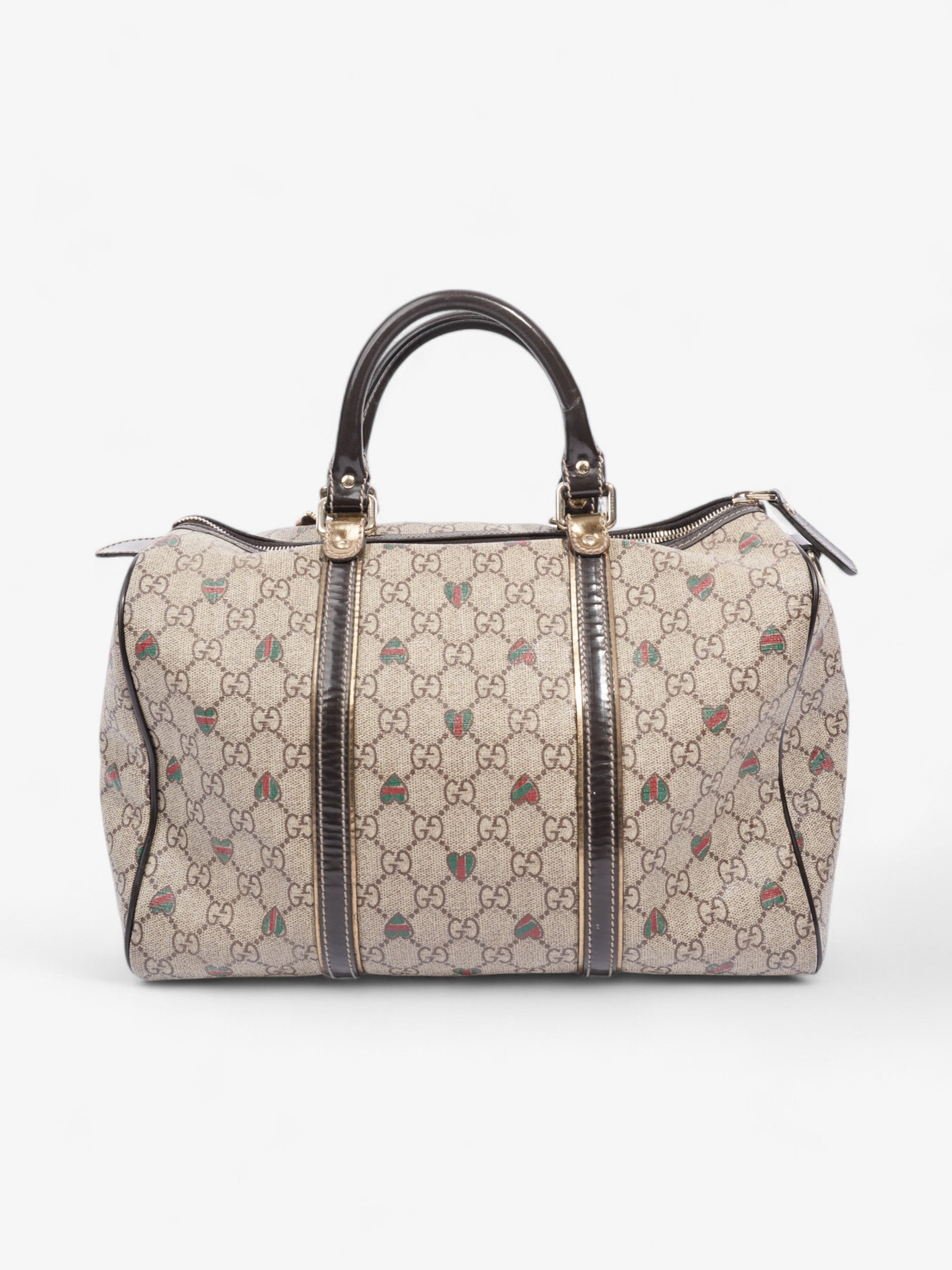 Gucci Boston Bag GG Supreme / Red / Green Coated Canvas