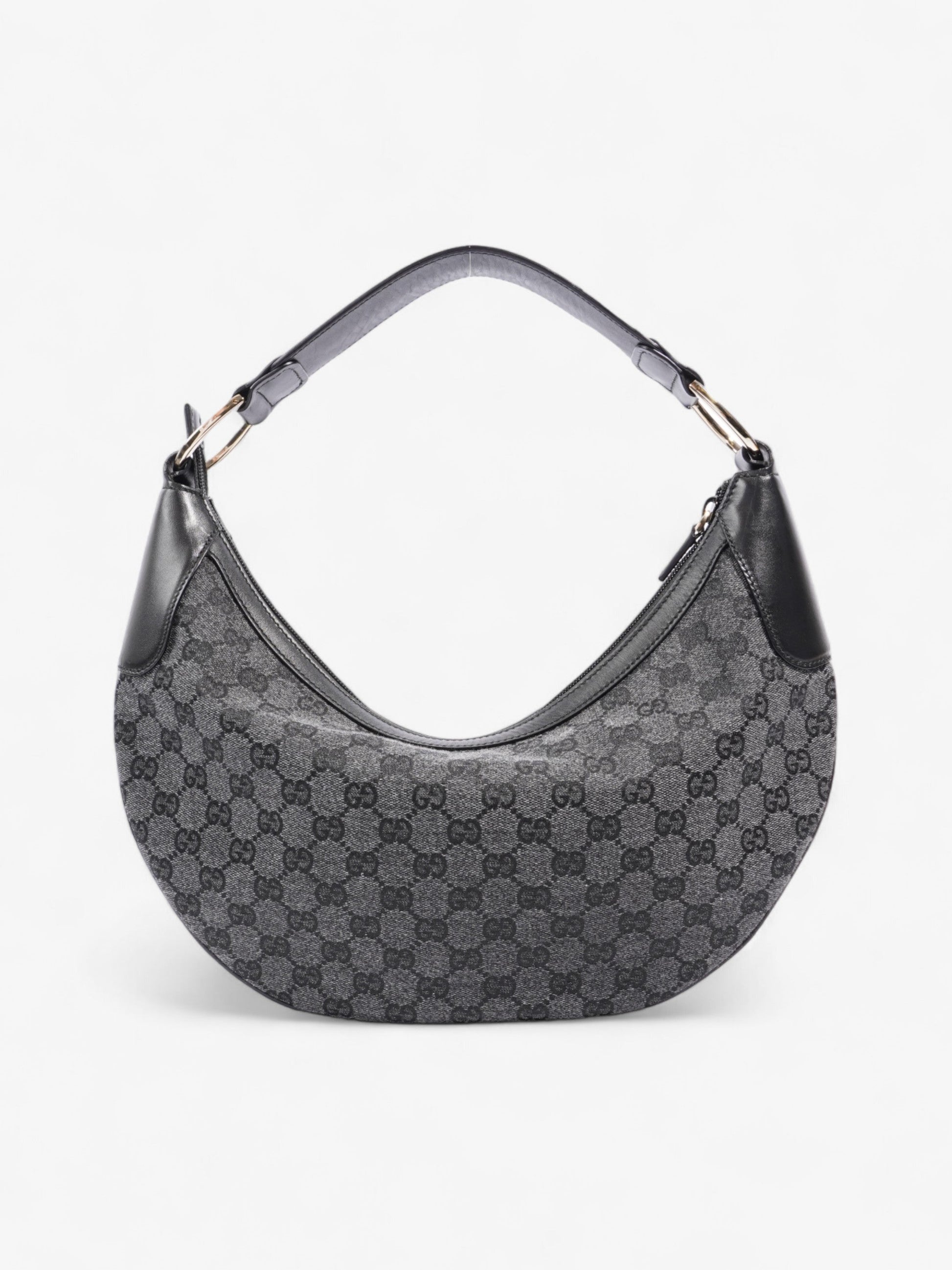 Gucci Half Moon Hobo Black Denim GG Supreme Denim
