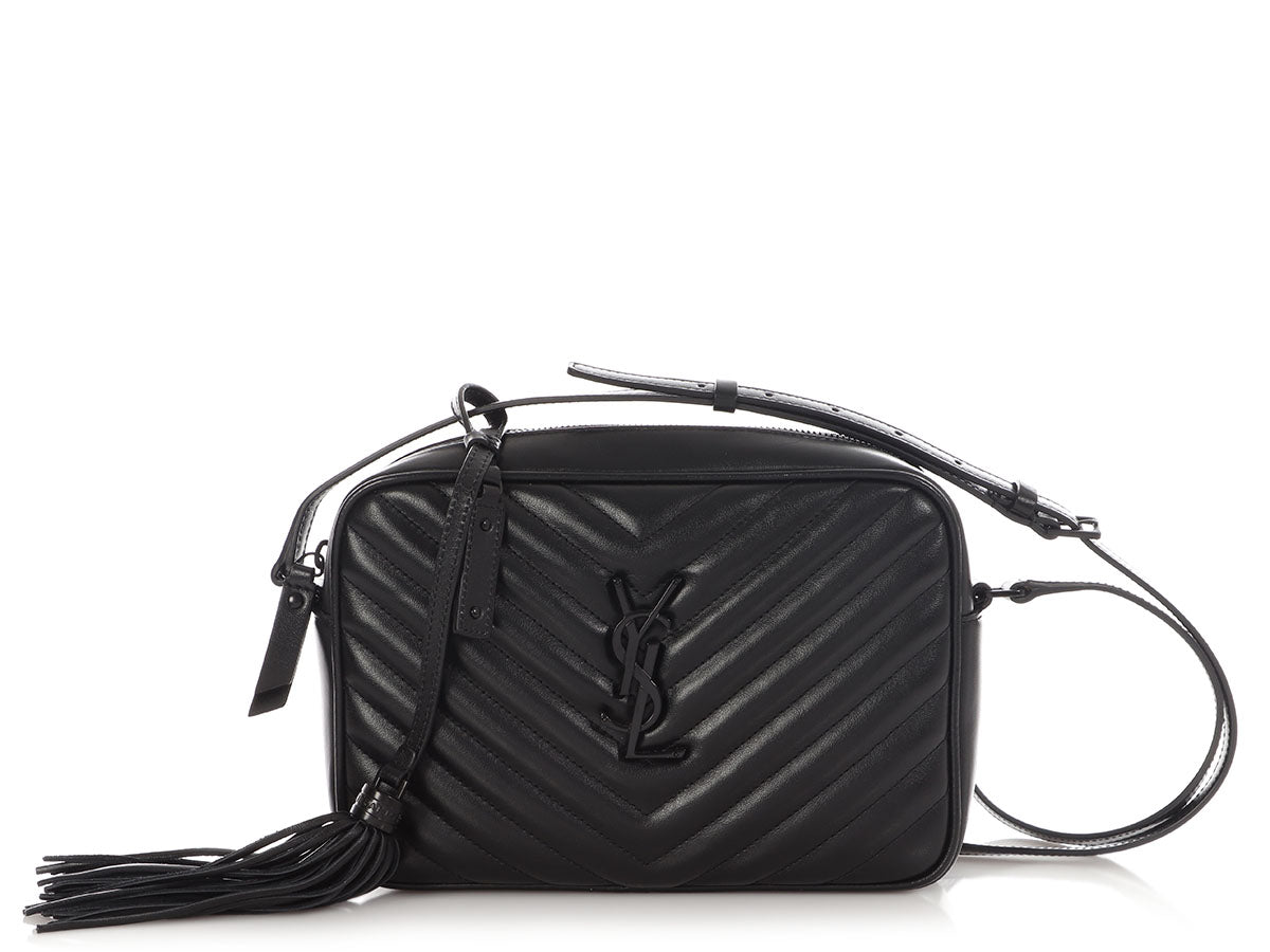 Saint Laurent Medium So Black MatelassÃÂ© Lou Camera Bag