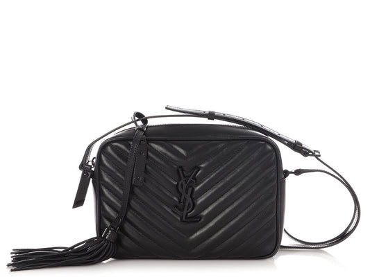 Saint Laurent Medium So Black MatelassÃÂ© Lou Camera Bag