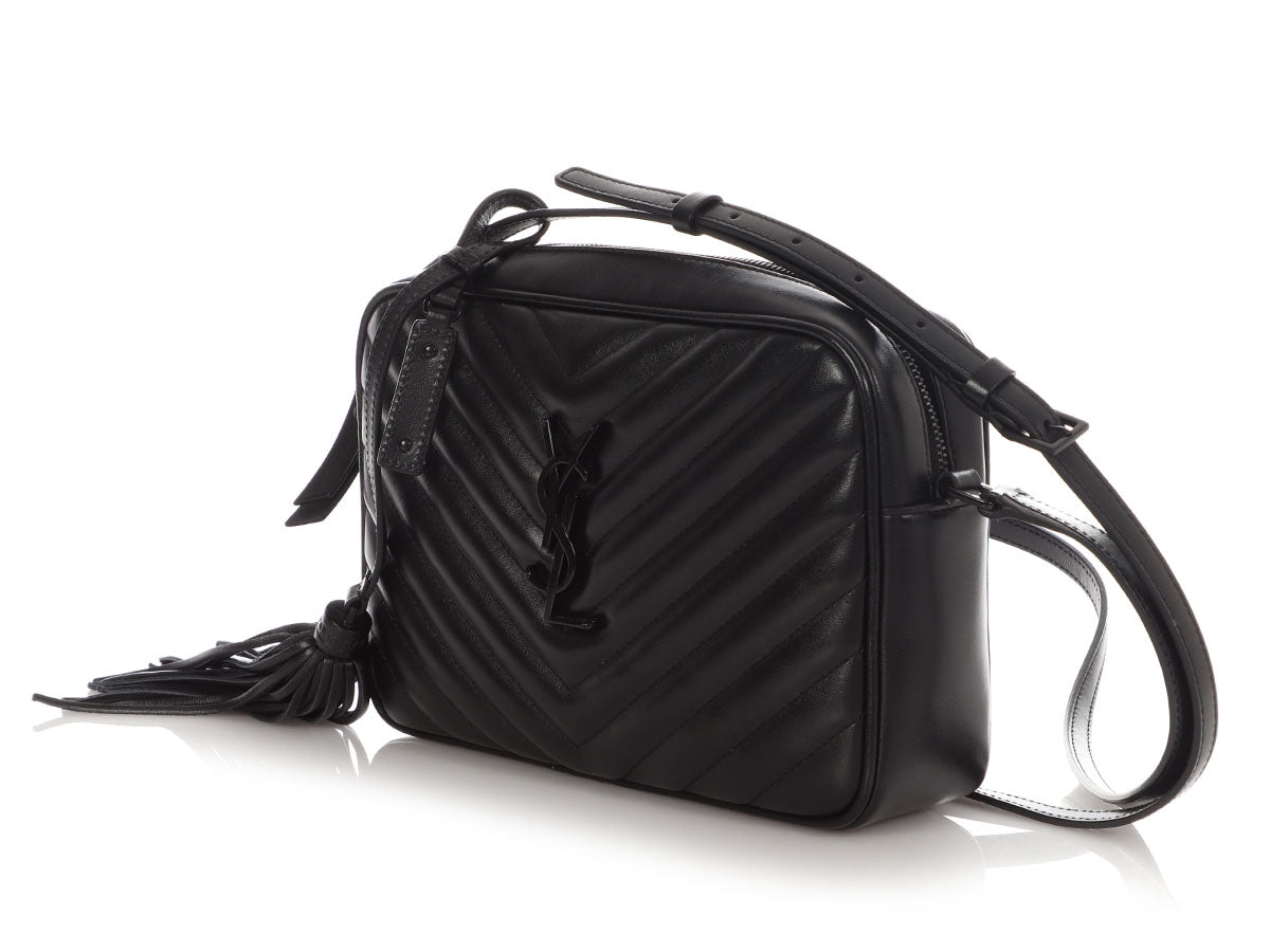 Saint Laurent Medium So Black MatelassÃÂ© Lou Camera Bag