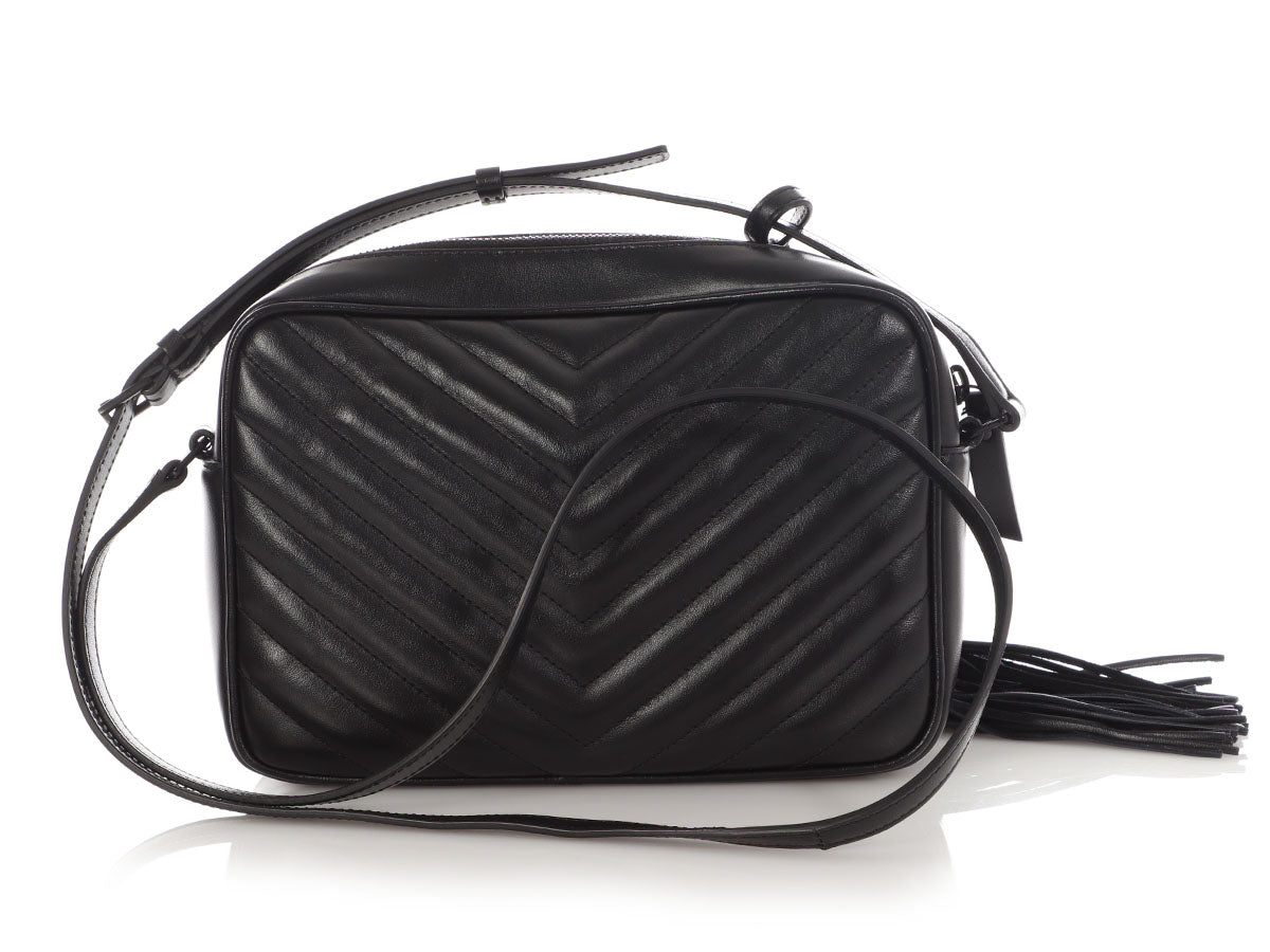 Saint Laurent Medium So Black MatelassÃÂ© Lou Camera Bag