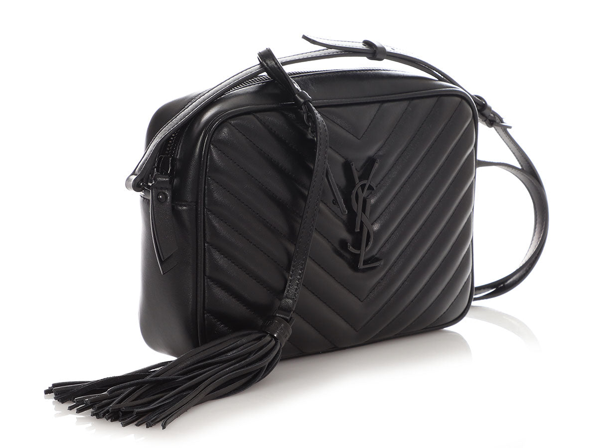 Saint Laurent Medium So Black MatelassÃÂ© Lou Camera Bag