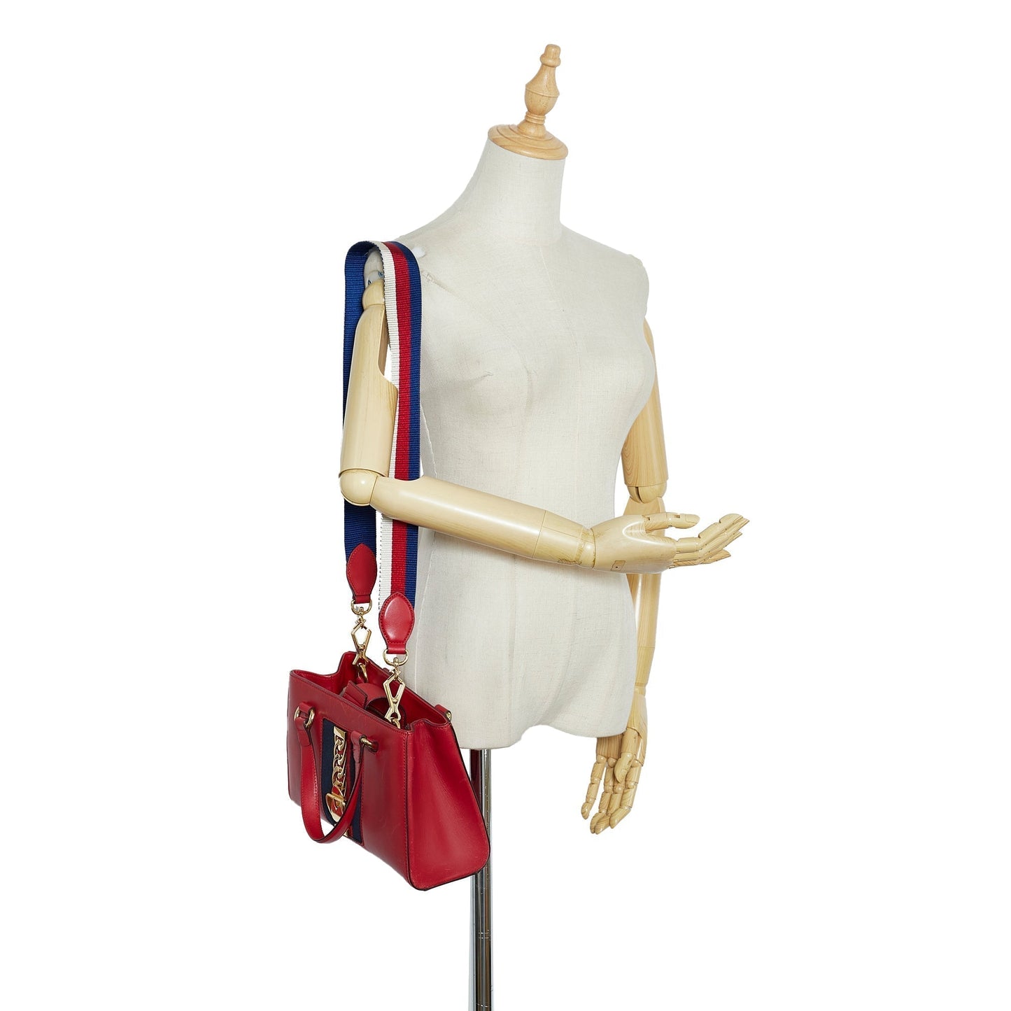 Gucci Sylvie Red Leather Shoulder Bag