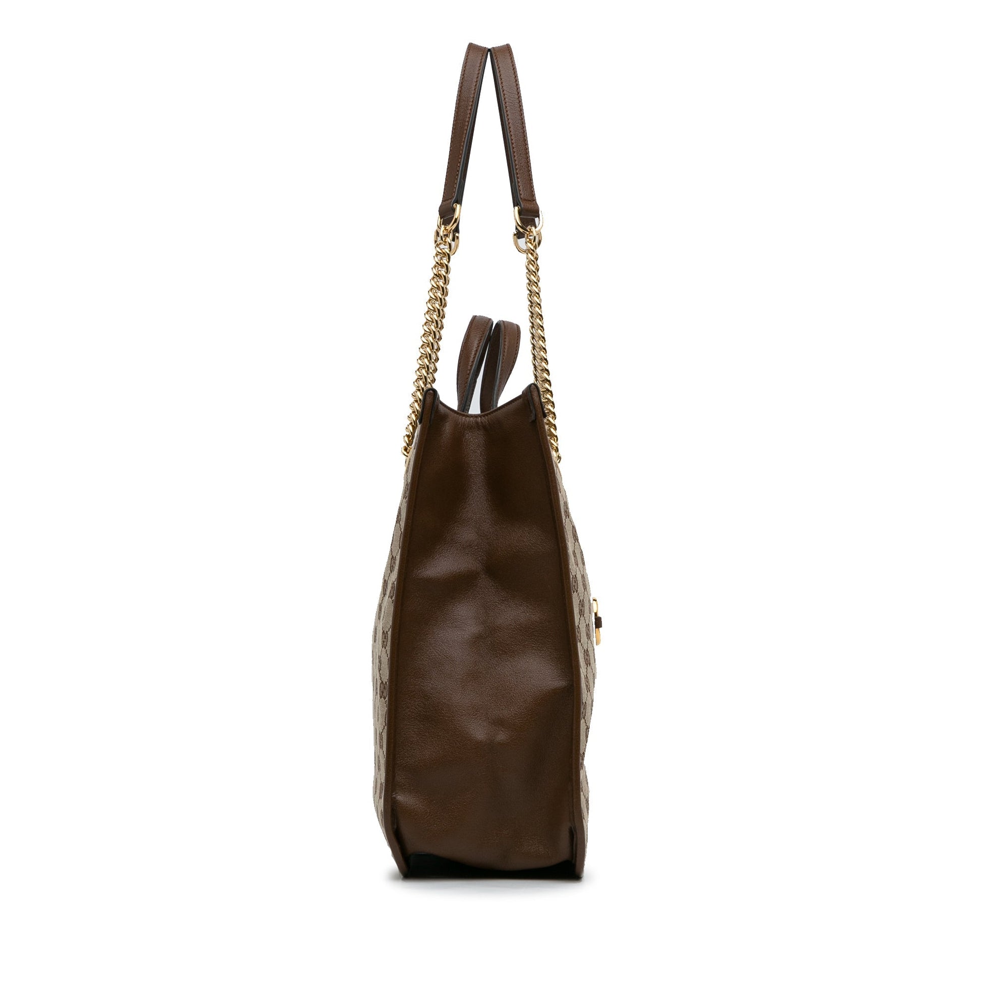 Gucci Horsebit Leather Canvas Tote Style 2